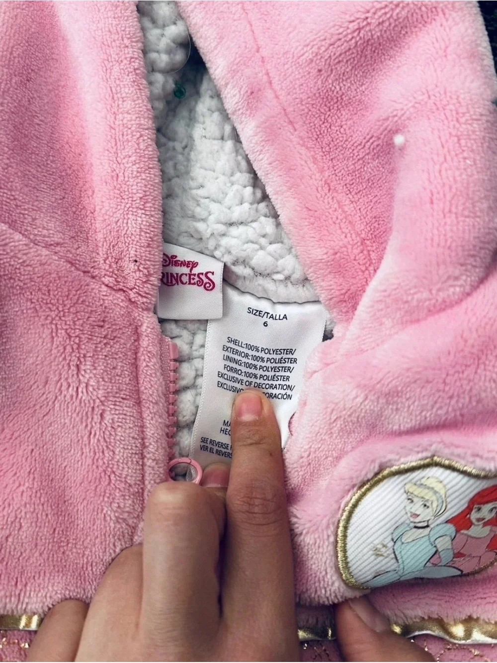 Disney Princess Girls Jacket Size 6 0136